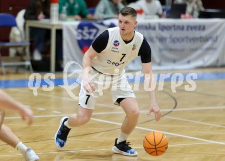 Basketball 2. Liga 2024/2025. Grunddurchgang 22. Runde.   KOS Celovec gegen RAIDERS Tirol.  Jernej Andolsek Heine  (KOS),   Klagenfurt, am 8.3.2025.
Foto: Kuess


---
pressefotos, pressefotografie, kuess, qs, qspictures, sport, bild, bilder, bilddatenbank