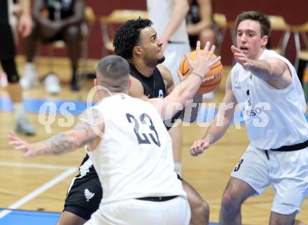 Basketball 2. Liga 2024/2025. Grunddurchgang 22. Runde.   KOS Celovec gegen RAIDERS Tirol.  Steven Kaltenbrunner  (Tirol). Klagenfurt, am 8.3.2025.
Foto: Kuess


---
pressefotos, pressefotografie, kuess, qs, qspictures, sport, bild, bilder, bilddatenbank