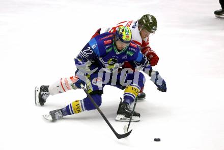 Eishockey ICE Bundesliga. VSV gegen Bozen.  Nikita Scherbak  (VSV), Cole Hults  (Bozen) . Villach, am 9.3.2025
Foto: Kuess
---
pressefotos, pressefotografie, kuess, qs, qspictures, sport, bild, bilder, bilddatenbank