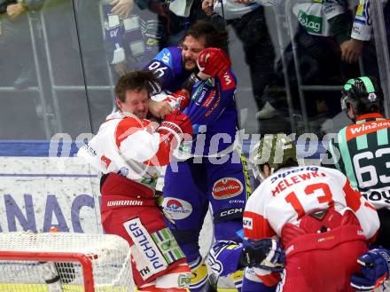 Eishockey ICE Bundesliga. VSV gegen Bozen.  Patrick Holway (VSV), Braden Dean Christoffer  (Bozen) . Villach, am 9.3.2025
Foto: Kuess
---
pressefotos, pressefotografie, kuess, qs, qspictures, sport, bild, bilder, bilddatenbank