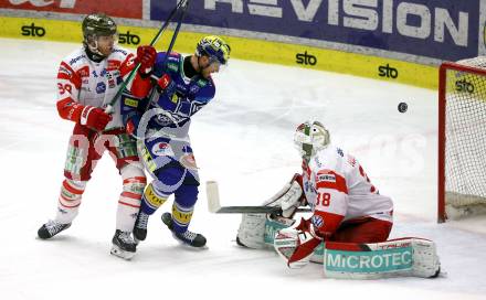 Eishockey ICE Bundesliga. VSV gegen Bozen.  Guus Van Nes M (VSV), Cole Hults, Sam Harvey (Bozen) . Villach, am 9.3.2025
Foto: Kuess
---
pressefotos, pressefotografie, kuess, qs, qspictures, sport, bild, bilder, bilddatenbank