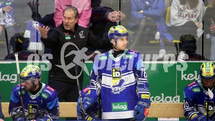 Eishockey ICE Bundesliga. VSV gegen Bozen.  Trainer Trau Tuomie (VSV) . Villach, am 14.3.2025
Foto: Kuess
---
pressefotos, pressefotografie, kuess, qs, qspictures, sport, bild, bilder, bilddatenbank
