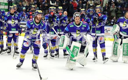 Eishockey ICE Bundesliga. VSV gegen Bozen.  Alexander Rauchenwald, Jean Philippe Lamoureux  (VSV) . Villach, am 14.3.2025
Foto: Kuess
---
pressefotos, pressefotografie, kuess, qs, qspictures, sport, bild, bilder, bilddatenbank