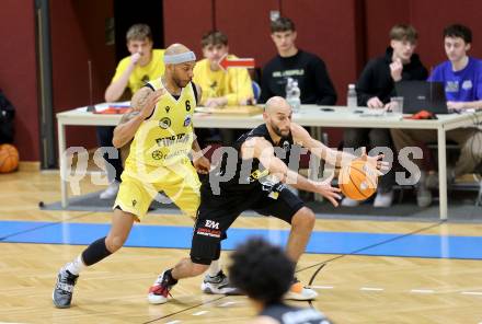 Basketball 2. Liga 2024/2025. Playoffs. VF1.   Woerthersee Piraten gegen Mattersburg Rocks.    Shawn L. Ray (Piraten),  Dominik Alturban  (Mattersburg Rocks). Klagenfurt, am 15.3.2025.
Foto: Kuess


---
pressefotos, pressefotografie, kuess, qs, qspictures, sport, bild, bilder, bilddatenbank