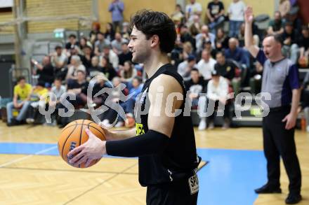 Basketball 2. Liga 2024/2025. Playoffs. VF1.   Woerthersee Piraten gegen Mattersburg Rocks.    Julian Alper (Mattersburg Rocks). Klagenfurt, am 15.3.2025.
Foto: Kuess


---
pressefotos, pressefotografie, kuess, qs, qspictures, sport, bild, bilder, bilddatenbank