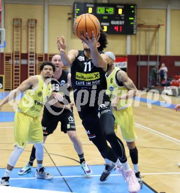 Basketball 2. Liga 2024/2025. Playoffs. VF1.   Woerthersee Piraten gegen Mattersburg Rocks.    Yann Grandperret  (Mattersburg Rocks). Klagenfurt, am 15.3.2025.
Foto: Kuess


---
pressefotos, pressefotografie, kuess, qs, qspictures, sport, bild, bilder, bilddatenbank