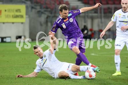 Fussball Bundesliga. SK Austria Klagenfurt gegen Altach.  Christopher Wernitznig (Klagenfurt), Florian Dietz (Altach). Klagenfurt, am 16.3..2025.
Foto: Kuess
---
pressefotos, pressefotografie, kuess, qs, qspictures, sport, bild, bilder, bilddatenbank