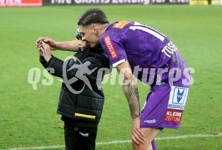 Fussball Bundesliga. SK Austria Klagenfurt gegen Altach. David Toshevski  (Klagenfurt). Klagenfurt, am 16.3..2025.
Foto: Kuess
---
pressefotos, pressefotografie, kuess, qs, qspictures, sport, bild, bilder, bilddatenbank