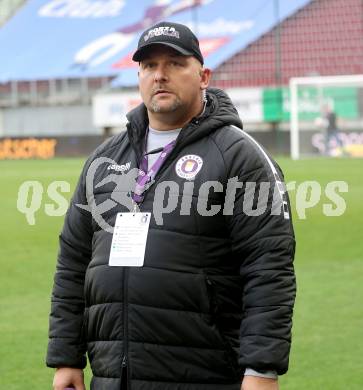 Fussball Bundesliga. SK Austria Klagenfurt gegen Altach.  Stadionsprecher Thomas Genaeuss (Klagenfurt). Klagenfurt, am 16.3..2025.
Foto: Kuess
---
pressefotos, pressefotografie, kuess, qs, qspictures, sport, bild, bilder, bilddatenbank