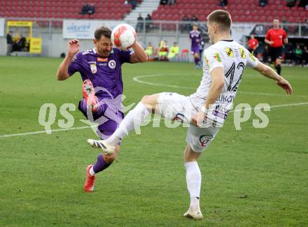 Fussball Bundesliga. SK Austria Klagenfurt gegen Altach.  Christopher Wernitznig (Klagenfurt), Leonardo Lukacevic (Altach). Klagenfurt, am 16.3..2025.
Foto: Kuess
---
pressefotos, pressefotografie, kuess, qs, qspictures, sport, bild, bilder, bilddatenbank
