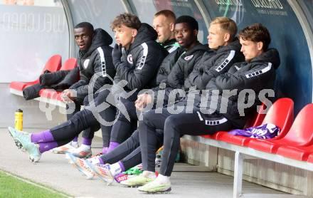Fussball Bundesliga. SK Austria Klagenfurt gegen Altach.  Solomon Bonnah, Matteo Kitz, Denzel Owusu, Jonas KÃ¼hn, Philipp Wydra (Klagenfurt). Klagenfurt, am 16.3..2025.
Foto: Kuess
---
pressefotos, pressefotografie, kuess, qs, qspictures, sport, bild, bilder, bilddatenbank