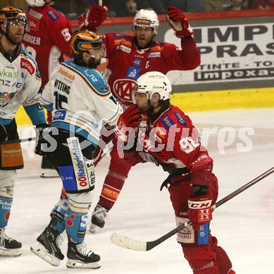 Eishockey ICE Bundesliga. KAC gegen Linz. Torjubel Daniel Obersteiner, Thomas Hundertpfund  (KAC) . Klagenfurt, am 23.3.2025
Foto: Kuess
---
pressefotos, pressefotografie, kuess, qs, qspictures, sport, bild, bilder, bilddatenbank