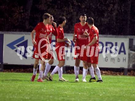 Fussball Kaerntner Liga. KAC gegen Voelkermarkt.  Torjubel Mihret Topcagic (KAC),     Klagenfurt, am 28.3.2024.
Foto: Kuess
---
pressefotos, pressefotografie, kuess, qs, qspictures, sport, bild, bilder, bilddatenbank