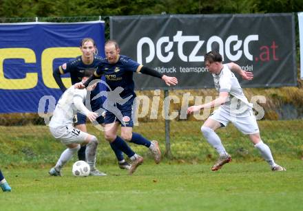 Fussball. Kaerntner Liga. Velden gegen Koettmannsdorf.  Mario Kroepfl  (Velden),  Marcel Daniel Arrich  (Koettmannsdorf). Velden, 29.3.2025
Foto: Kuess
---
pressefotos, pressefotografie, kuess, qs, qspictures, sport, bild, bilder, bilddatenbank