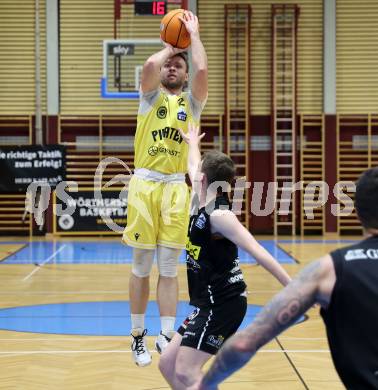 Basketball 2. Liga 2024/2025. Playoffs. VF3.   Woerthersee Piraten gegen Mattersburg Rocks.    Tim Huber (Piraten),   Klagenfurt, am 29.3.2025.
Foto: Kuess


---
pressefotos, pressefotografie, kuess, qs, qspictures, sport, bild, bilder, bilddatenbank