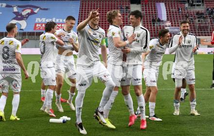 Fussball Bundesliga. SK Austria Klagenfurt gegen Altach.  Jubel (Altach). Klagenfurt, am 5.4.2025.
Foto: Kuess
---
pressefotos, pressefotografie, kuess, qs, qspictures, sport, bild, bilder, bilddatenbank