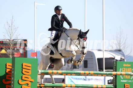 Reiten. Reitsport. Alpenspan Grand Prix. Markus Saurugg auf Obora s Crunchy Nul.   St. Margarethen im Lavanttal, am 6.4.2025.
Foto: Kuess 
---
pressefotos, pressefotografie, kuess, qs, qspictures, sport, bild, bilder, bilddatenbank