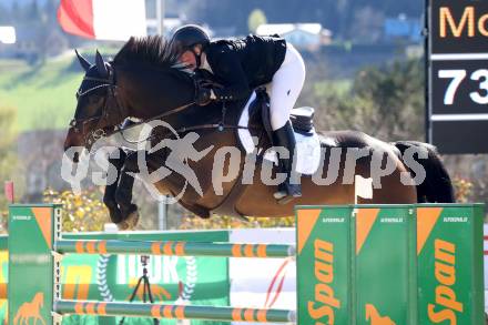 Reiten. Reitsport. Alpenspan Grand Prix. Hannah Eggerer auf Montevideo 7.  St. Margarethen im Lavanttal, am 6.4.2025.
Foto: Kuess 
---
pressefotos, pressefotografie, kuess, qs, qspictures, sport, bild, bilder, bilddatenbank