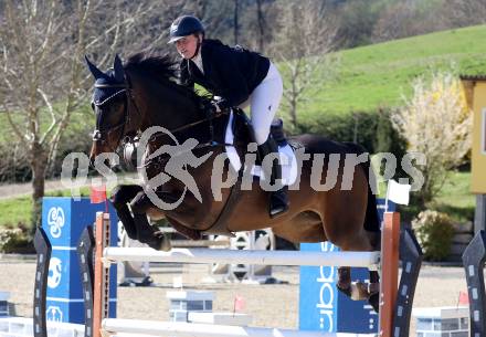 Reiten. Reitsport. Alpenspan Grand Prix. Hannah Eggerer auf Montevideo 7.  St. Margarethen im Lavanttal, am 6.4.2025.
Foto: Kuess 
---
pressefotos, pressefotografie, kuess, qs, qspictures, sport, bild, bilder, bilddatenbank