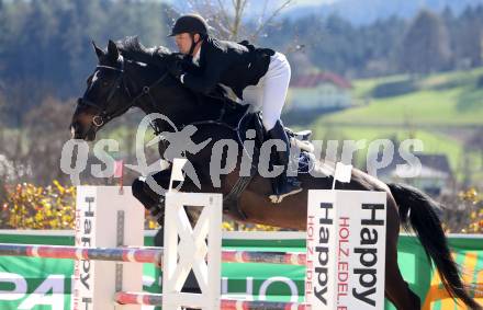 Reiten. Reitsport. Alpenspan Grand Prix. Jannik Domaingo auf Gershwin S,    St. Margarethen im Lavanttal, am 6.4.2025.
Foto: Kuess 
---
pressefotos, pressefotografie, kuess, qs, qspictures, sport, bild, bilder, bilddatenbank