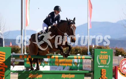 Reiten. Reitsport. Alpenspan Grand Prix. Julia Hantke auf Jumbo B.  St. Margarethen im Lavanttal, am 6.4.2025.
Foto: Kuess 
---
pressefotos, pressefotografie, kuess, qs, qspictures, sport, bild, bilder, bilddatenbank