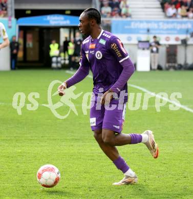 Fussball Bundesliga. SK Austria Klagenfurt gegen Altach. Dikeni Salifou  (Klagenfurt). Klagenfurt, am 5.4.2025.
Foto: Kuess
---
pressefotos, pressefotografie, kuess, qs, qspictures, sport, bild, bilder, bilddatenbank