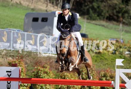 Reiten. Reitsport. Alpenspan Grand Prix. Fritz Kogelnig jun. auf BG Rio van de Groenhave.   St. Margarethen im Lavanttal, am 6.4.2025.
Foto: Kuess 
---
pressefotos, pressefotografie, kuess, qs, qspictures, sport, bild, bilder, bilddatenbank