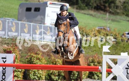 Reiten. Reitsport. Alpenspan Grand Prix. Fritz Kogelnig jun. auf BG Rio van de Groenhave.   St. Margarethen im Lavanttal, am 6.4.2025.
Foto: Kuess 
---
pressefotos, pressefotografie, kuess, qs, qspictures, sport, bild, bilder, bilddatenbank