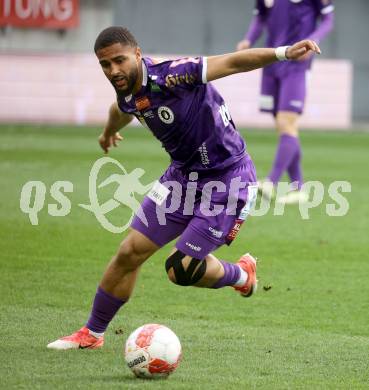 Fussball Bundesliga. SK Austria Klagenfurt gegen Altach.  Keanan Bennetts (Klagenfurt)  Klagenfurt, am 5.4.2025.
Foto: Kuess
---
pressefotos, pressefotografie, kuess, qs, qspictures, sport, bild, bilder, bilddatenbank