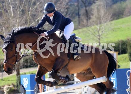 Reiten. Reitsport. Alpenspan Grand Prix. Julia Hantke auf Jumbo B.  St. Margarethen im Lavanttal, am 6.4.2025.
Foto: Kuess 
---
pressefotos, pressefotografie, kuess, qs, qspictures, sport, bild, bilder, bilddatenbank