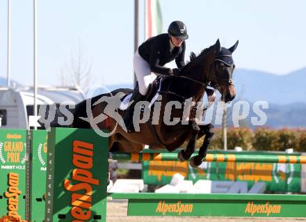 Reiten. Reitsport. Alpenspan Grand Prix. Hannah Eggerer auf Montevideo 7.  St. Margarethen im Lavanttal, am 6.4.2025.
Foto: Kuess 
---
pressefotos, pressefotografie, kuess, qs, qspictures, sport, bild, bilder, bilddatenbank