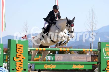 Reiten. Reitsport. Alpenspan Grand Prix. Markus Saurugg auf Obora s Crunchy Nul.   St. Margarethen im Lavanttal, am 6.4.2025.
Foto: Kuess 
---
pressefotos, pressefotografie, kuess, qs, qspictures, sport, bild, bilder, bilddatenbank