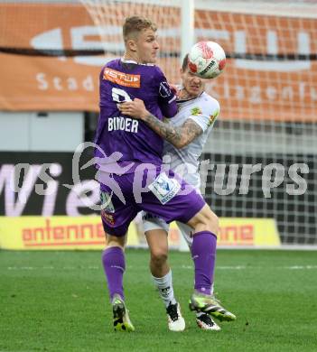 Fussball Bundesliga. SK Austria Klagenfurt gegen Altach.  Nicolas Binder (Klagenfurt) Sandro Ingolitsch  (Altach). Klagenfurt, am 5.4.2025.
Foto: Kuess
---
pressefotos, pressefotografie, kuess, qs, qspictures, sport, bild, bilder, bilddatenbank