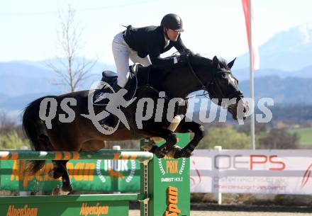 Reiten. Reitsport. Alpenspan Grand Prix. Jannik Domaingo auf Gershwin S,    St. Margarethen im Lavanttal, am 6.4.2025.
Foto: Kuess 
---
pressefotos, pressefotografie, kuess, qs, qspictures, sport, bild, bilder, bilddatenbank