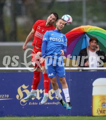 Fussball Kaerntner Liga. SAK gegen KAC.  Fabian Griesebner (SAK),  David Graefischer (KAC). Klagenfurt, am 17.4.2025.
Foto: Kuess
---
pressefotos, pressefotografie, kuess, qs, qspictures, sport, bild, bilder, bilddatenbank
