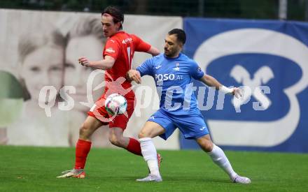 Fussball Kaerntner Liga. SAK gegen KAC.  Yosifov Svetlozar Angelov (SAK), Maximilian Walter Grochar  (KAC). Klagenfurt, am 17.4.2025.
Foto: Kuess
---
pressefotos, pressefotografie, kuess, qs, qspictures, sport, bild, bilder, bilddatenbank