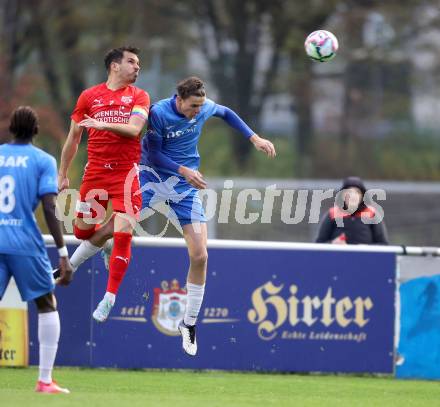 Fussball Kaerntner Liga. SAK gegen KAC.  Jakob Geister (SAK),  David Graefischer  (KAC). Klagenfurt, am 17.4.2025.
Foto: Kuess
---
pressefotos, pressefotografie, kuess, qs, qspictures, sport, bild, bilder, bilddatenbank