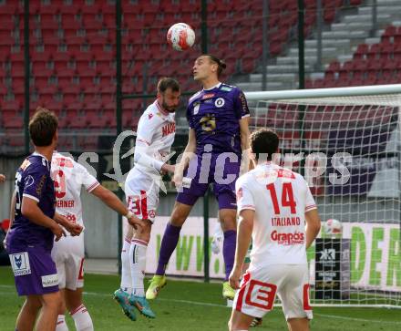 Fussball Bundesliga. SK Austria Klagenfurt gegen GAK.  Niklas Szerencsi (Klagenfurt),  Petar Filipovic (GAK). Klagenfurt, am 19.4.2025.
Foto: Kuess
www.qspictures.net
---
pressefotos, pressefotografie, kuess, qs, qspictures, sport, bild, bilder, bilddatenbank