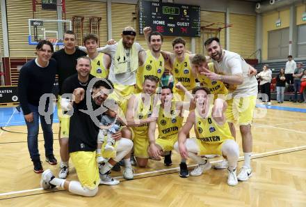 Basketball 2. Liga 2024/2025. Playoffs. VF3.   Woerthersee Piraten gegen RAIDERS Tirol.    Jubel  Piraten.  Klagenfurt, am 19.4.2025.
Foto: Kuess


---
pressefotos, pressefotografie, kuess, qs, qspictures, sport, bild, bilder, bilddatenbank