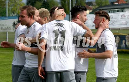 Fussball 1. Klasse C. KAC 1909 Juniors gegen Maria Saal.  Torjubel Fabian Miesenboeck (Maria Saal). Klagenfurt, am 20..4.2025.
Foto: Kuess
www.qspictures.net
---
pressefotos, pressefotografie, kuess, qs, qspictures, sport, bild, bilder, bilddatenbank
