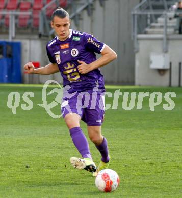 Fussball Bundesliga. SK Austria Klagenfurt gegen GAK.  David Toshevski (Klagenfurt). Klagenfurt, am 19.4.2025.
Foto: Kuess
---
pressefotos, pressefotografie, kuess, qs, qspictures, sport, bild, bilder, bilddatenbank