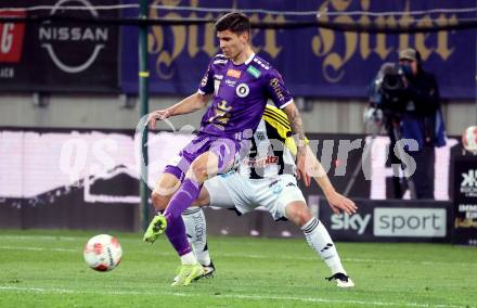 Fussball Bundesliga. SK Austria Klagenfurt gegen LASK.  David Toshevski  (Klagenfurt). Klagenfurt, am 22.4.2025.
Foto: Kuess
---
pressefotos, pressefotografie, kuess, qs, qspictures, sport, bild, bilder, bilddatenbank