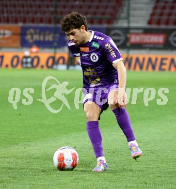 Fussball Bundesliga. SK Austria Klagenfurt gegen LASK.  Ben Bobzien  (Klagenfurt). Klagenfurt, am 22.4.2025.
Foto: Kuess
---
pressefotos, pressefotografie, kuess, qs, qspictures, sport, bild, bilder, bilddatenbank