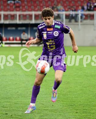 Fussball Bundesliga. SK Austria Klagenfurt gegen LASK.  Ben Bobzien  (Klagenfurt). Klagenfurt, am 22.4.2025.
Foto: Kuess
---
pressefotos, pressefotografie, kuess, qs, qspictures, sport, bild, bilder, bilddatenbank