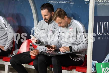 Fussball Bundesliga. SK Austria Klagenfurt gegen LASK.  Sandro Zakany, Co-Trainer Martin Lassnig  (Klagenfurt). Klagenfurt, am 22.4.2025.
Foto: Kuess
---
pressefotos, pressefotografie, kuess, qs, qspictures, sport, bild, bilder, bilddatenbank