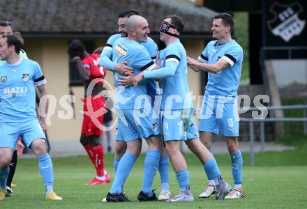 Fussball Kaerntner Liga. Bleiburg gegen SAK. Torjubel Nikola Tolimir (Bleiburg). Bleiburg, am 26..4.2025.
Foto: Kuess
www.qspictures.net
---
pressefotos, pressefotografie, kuess, qs, qspictures, sport, bild, bilder, bilddatenbank
