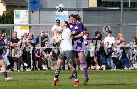 Fussball Frauen. KFV Cup. Sk Austria Klagenfurt gegen Kraig. Alina-Marie Vaschauner (Klagenfurt), Michelle Claudia Terkl  (Kraig). Klagenfurt, am 27.4.2025.
Foto: Kuess
www.qspictures.net
---
pressefotos, pressefotografie, kuess, qs, qspictures, sport, bild, bilder, bilddatenbank