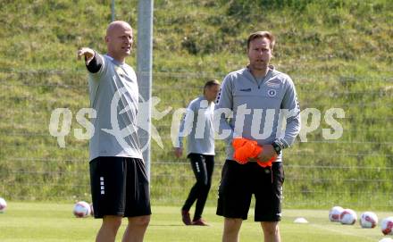 Fussball Bundesliga. Training SK Austria Klagenfurt. Trainer Carsten Jancker, Co-Trainer Martin Lassnig. Klagenfurt, am 28.4.2025.
Foto: Kuess
---
pressefotos, pressefotografie, kuess, qs, qspictures, sport, bild, bilder, bilddatenbank
