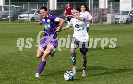 Fussball Frauen. KFV Cup. Sk Austria Klagenfurt gegen Kraig. Antonia Monika Kogler (Klagenfurt), Julia Egger (Kraig). Klagenfurt, am 27.4.2025.
Foto: Kuess
www.qspictures.net
---
pressefotos, pressefotografie, kuess, qs, qspictures, sport, bild, bilder, bilddatenbank