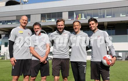 Fussball Bundesliga. Training SK Austria Klagenfurt. Carsten Jancker, Bernhard Sussitz, Martin Lassnig, Rolf Landerl, Marc Lamberger. Klagenfurt, am 28.4.2025.
Foto: Kuess
---
pressefotos, pressefotografie, kuess, qs, qspictures, sport, bild, bilder, bilddatenbank